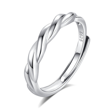 S925 Silver Adjustable Ring For Couples