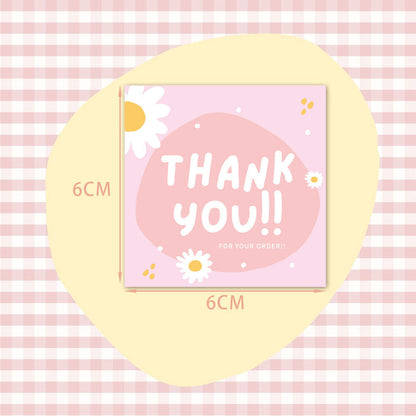 50 PcsPack Square Simple Thank-you Card Coated Paper Business Cards