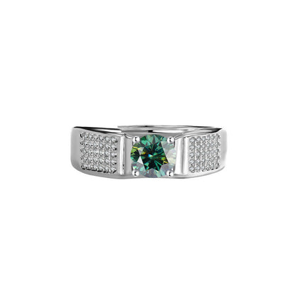 D Color Moissanite Starry Men's Ring
