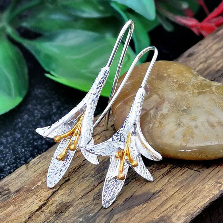 Lily Plated S925 Silver Color Earrings