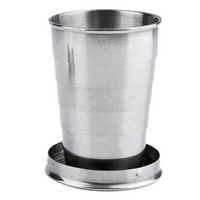 Stainless Steel Camping Folding Water Bottle & Cup