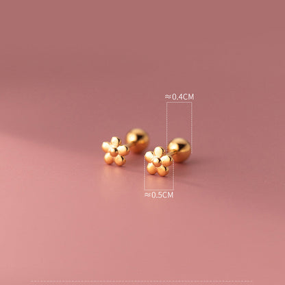 S925 Sterling Silver Flower Thread Earrings
