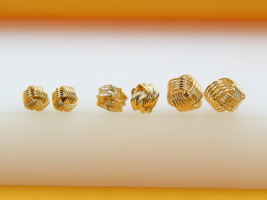 18K Gold Filled Knot Earrings