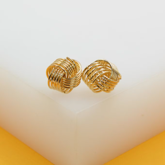 18K Gold Filled Knot Earrings