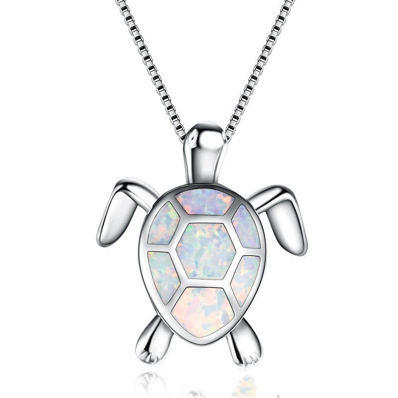 Fashion Turtle Simple Necklace Stud Earrings Set