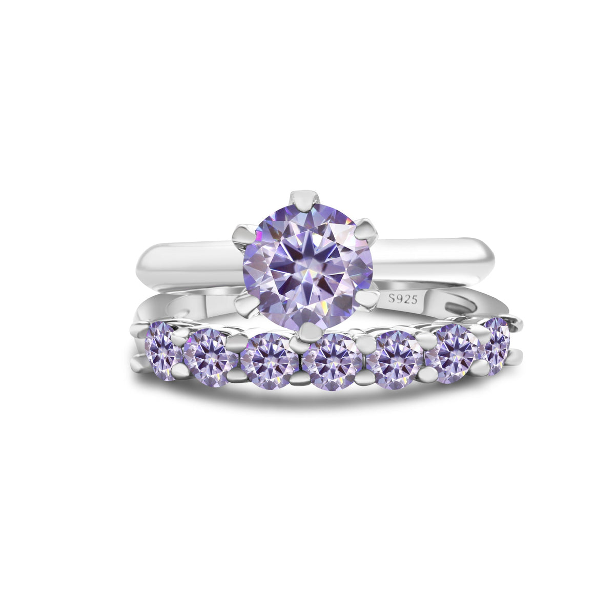 S925 Sterling Silver Moissanite Suit