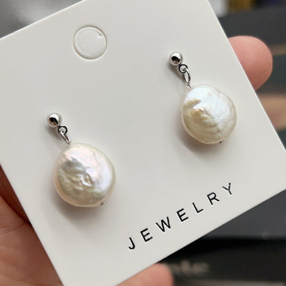 Classic Double Bead Baroque Stud Earrings