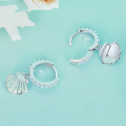 Shell Nano S925 Silver Earrings
