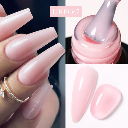Reinforced Long-lasting No-file Base Coat With Shimmering Glitter Gel Polish