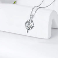 Father And Daughter Pendant Necklace Father's Day Gift