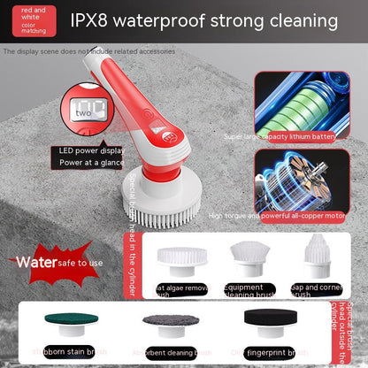 Electric Brush for Long Handle Fish Tank Cleaning