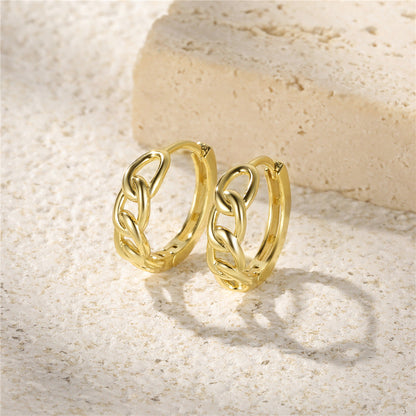 S925 Sterling Silver Fashion Chain Earrings