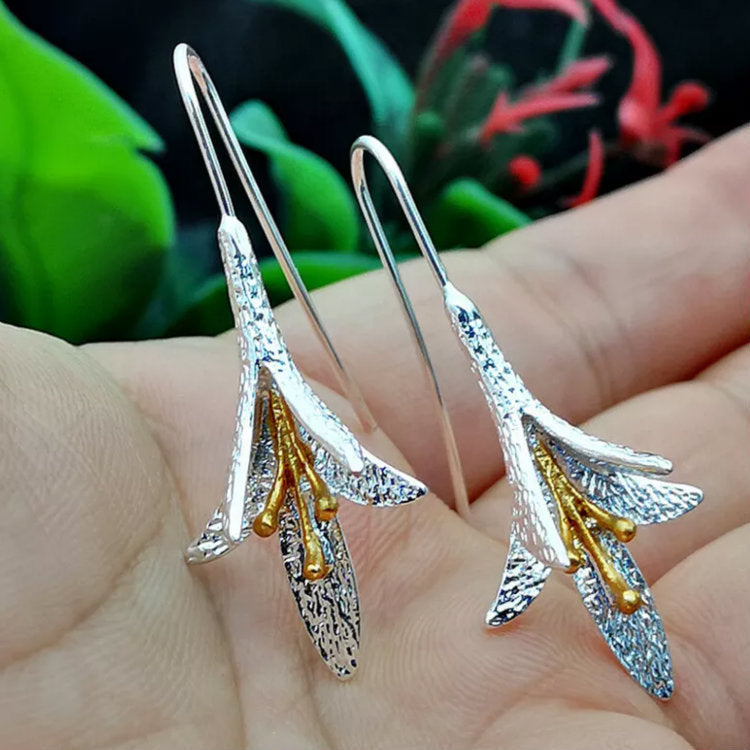 Lily Plated S925 Silver Color Earrings