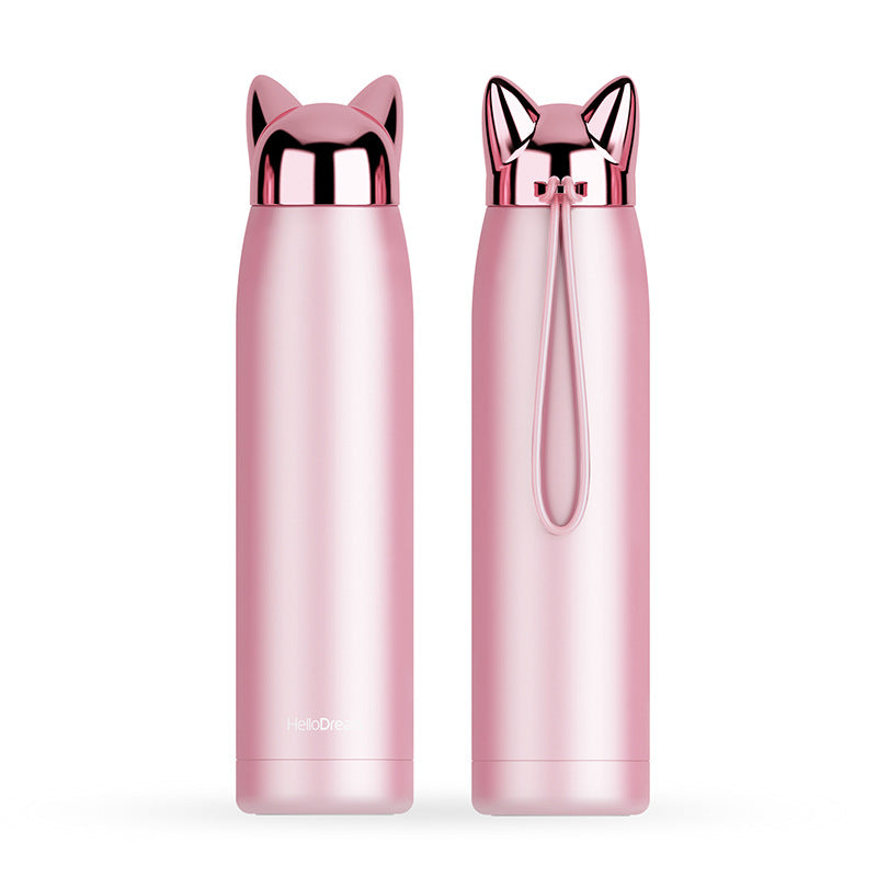 Cartoon Lightning Fox Insulated Water Bottle