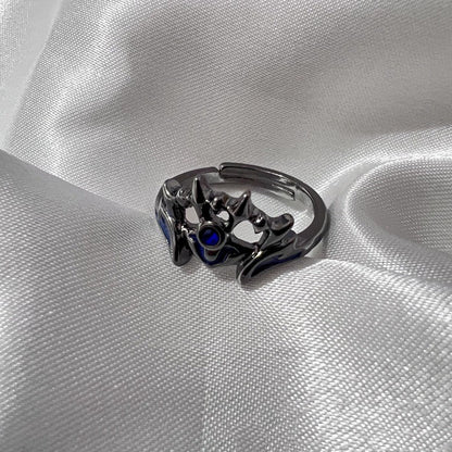 S925 Silver Ring Couple Geometry