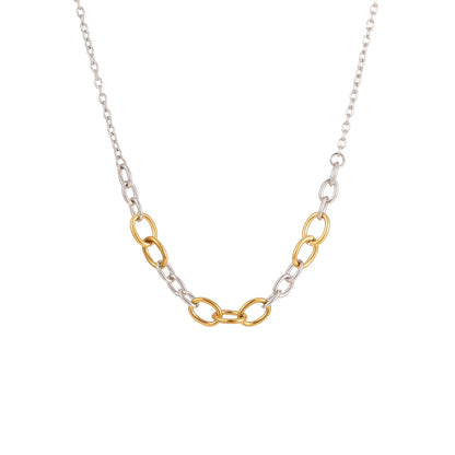 Autumn And Winter New Style Necklaces Gold And Silver Color Matching Earrings Jewelry