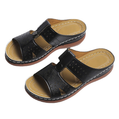 Women's European And American Wedge Heel Flat Sandals