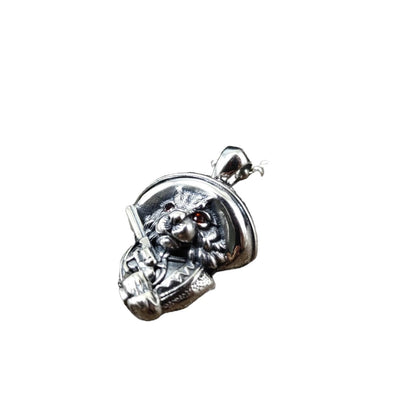 S925 Sterling Silver Vintage Cat Pendant