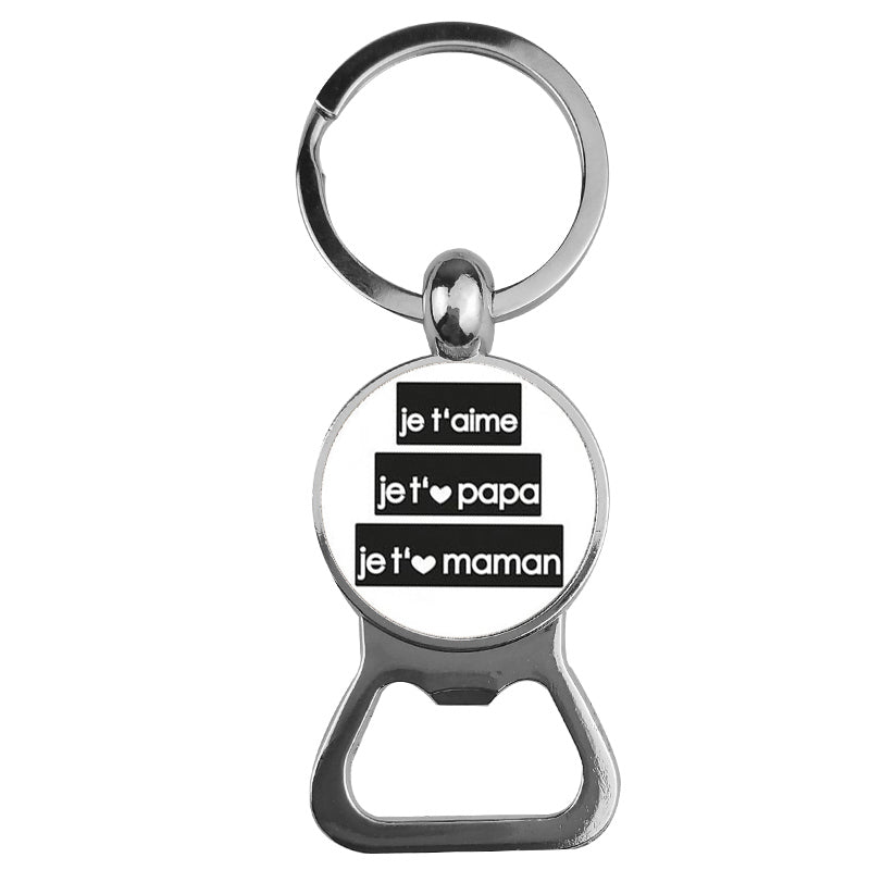 Ornaments Time Gemstone Bottle Opener Keychain