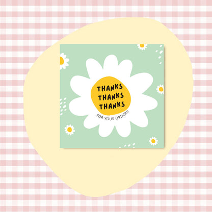 50 PcsPack Square Simple Thank-you Card Coated Paper Business Cards