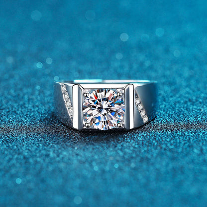 S925 Sterling Silver Men's Ring Simple