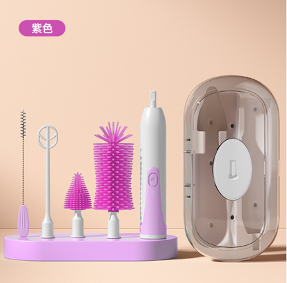 Electric Baby Bottle Cleaning Brush with UV Sterilizer (Set)