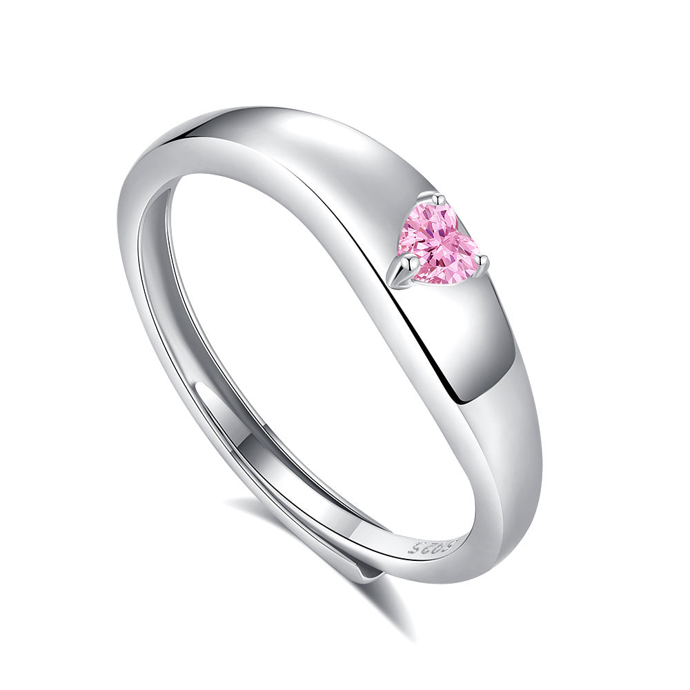 S925 Silver Adjustable Ring For Couples