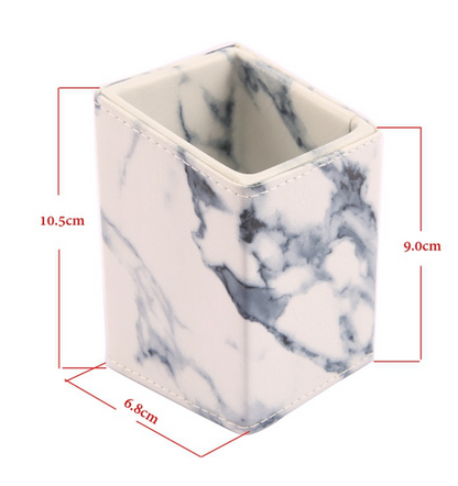 10-Piece Marble Pattern Makeup Brush Set