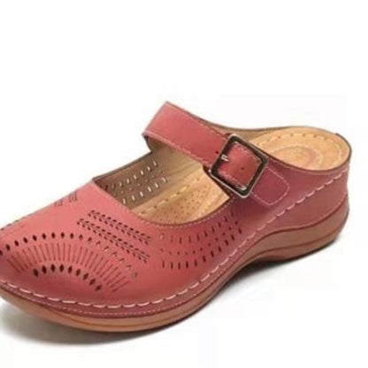 Women's Large Wedge Heel Vintage Scrub Air Breathable Sandals