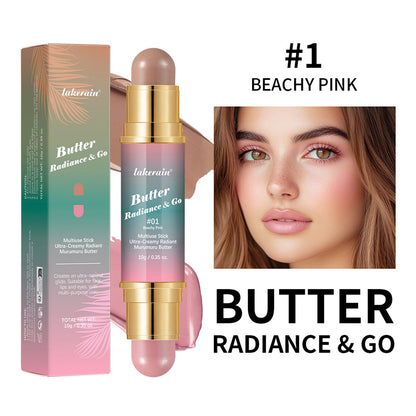 Natural Nude Makeup Double-headed Three-dimensional Face Repair Blush Stick
