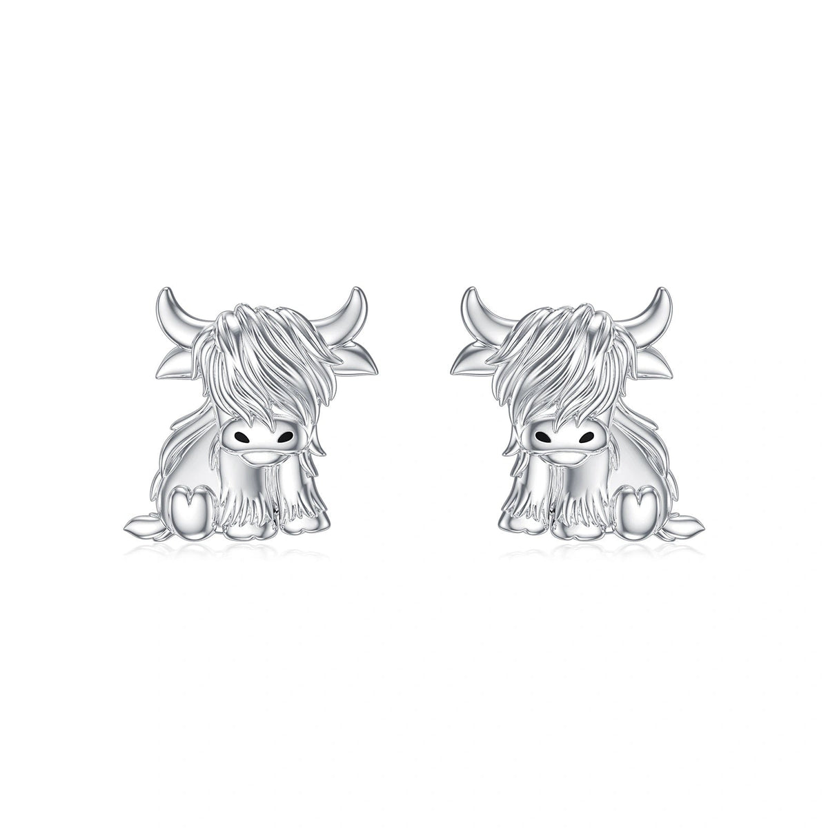Highland Cow Earrings 925 Sterling Silver Cow Studs Earrings Highland Cow Jewelry Gifts