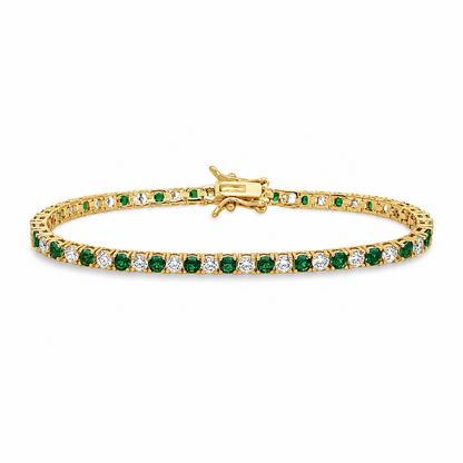 3mm CZ Tennis Bracelet – Color Stone & Clear Bezel Bracelet