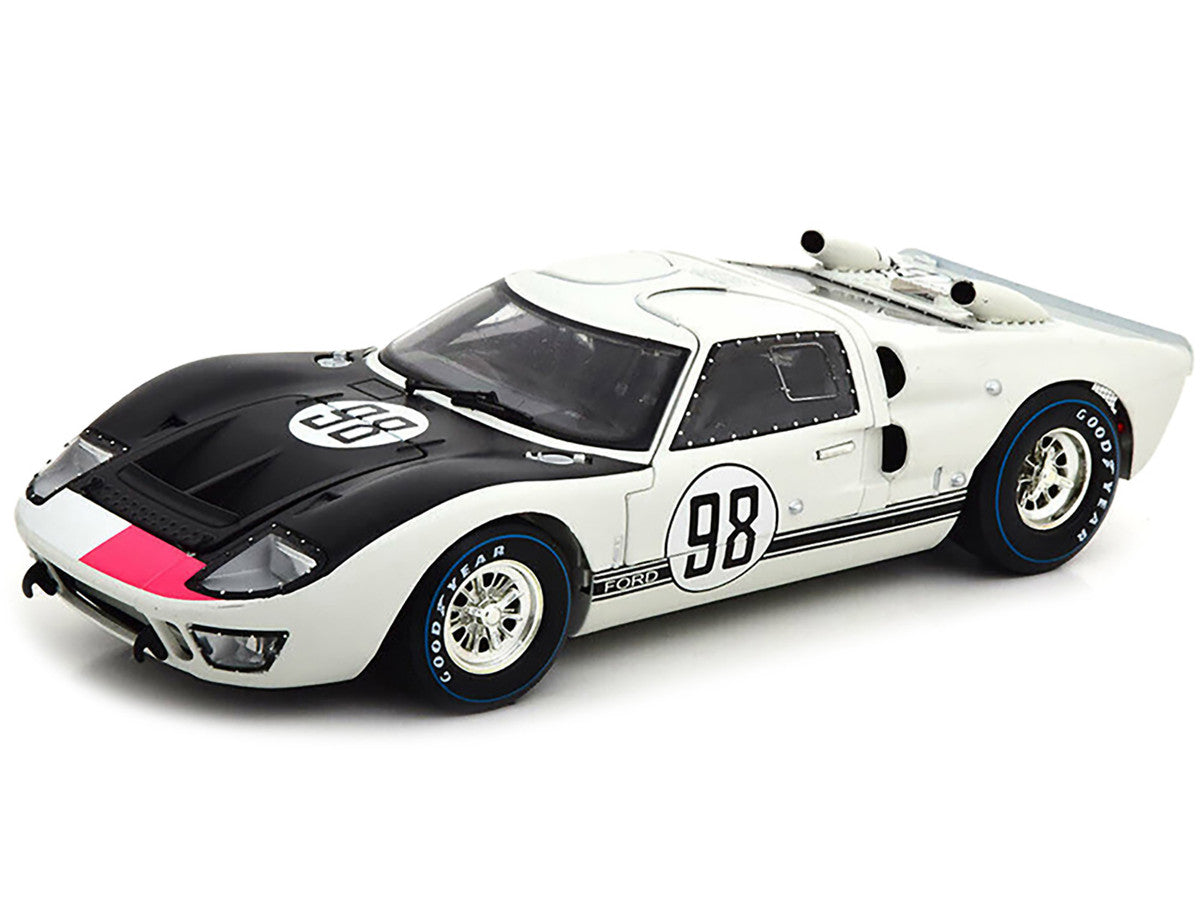 1966 Ford GT-40 MK 2 #98 White 1/18 Diecast Car Model by Shelby Collectibles