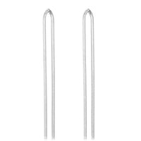 TK3530 - High polished (no plating) Stainless Steel Earrings with No Stone